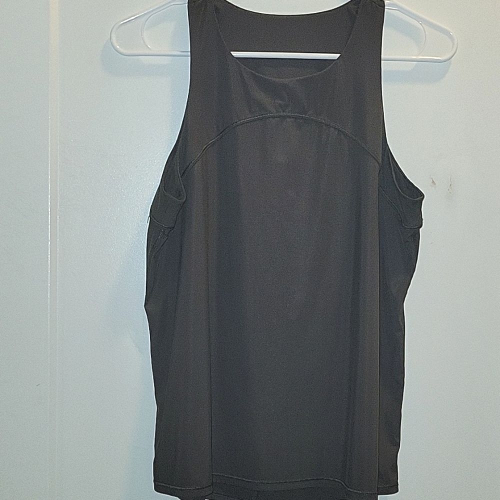 Spanx Go Lightly Green Ribbed Athletic Tank Top Small